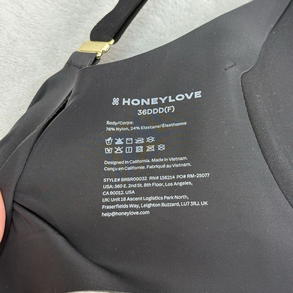 Honeylove Cloud Embrace Wireless T-Shirt Bra 36DDD(F) Black Memory Foam Coverage - Picture 8 of 8